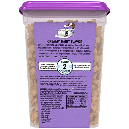 TEMPTATIONS Classic Treats for Cats Creamy Dairy Flavor 16 Ounces; With Our Mouthwatering Menu We Have a Flavor For Every Feline