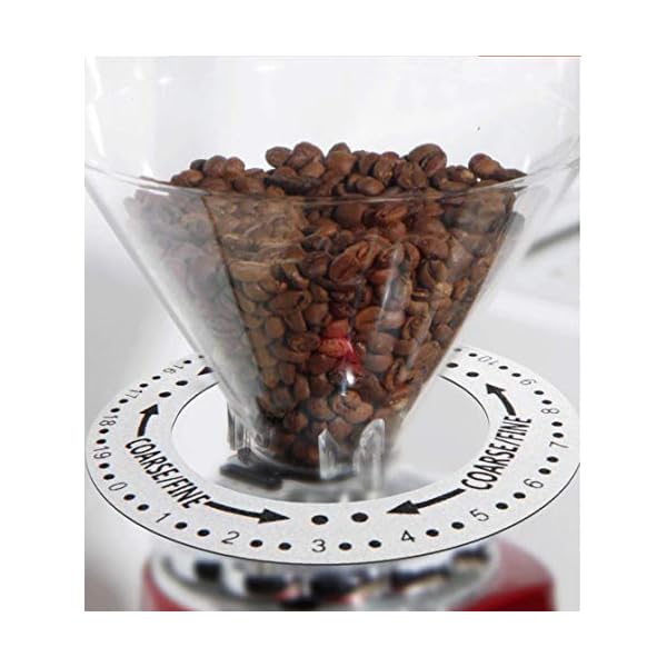 YJINGRUI Elektrische Kaffeemühle mit großer Kapazität, Kaffeemühle für gewerbliche oder Haushaltskaffeemühle rot – Bild 6