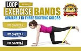 Loop Exercise Bands - Strength Training - Endurance Stretching - Perfect Bands for Physical Therapy Arm - Leg Exercisers - Straps - Eco Friendly Elastic Latex Band - Pilates Flex Bands - Included Is a Resistance Band Carrying Case - 100% Satisfaction Guaranteed