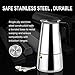 Stovetop Espresso Maker,Moka pot, Espresso Machine,Stainless Steel Espresso Machinefor 9 cups (450 ml),Italian coffee maker Espresso and Coffee Maker for for Gas or Electric Ceramic Stovetop