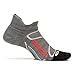Feetures! Men's Elite Merino+ Cushion No Show Tab, Gray + Lava, medium