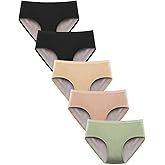TIICHOO Girls Incontinence Underwear Washable 80ml Absorbency Leakproof Period Underwear for Teen 5 Pack