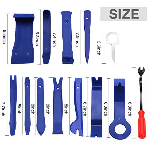 Auto Trim Removal Tool Kit for Car Door Clip Panel Audio Video Dashboard, Set of 16Pcs - Thumbnail 6