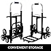 Mophorn 330LBS Portable Stair Climbing Cart 44.5 Inch Folding Cart Climb Hand Truck All Terrain Stair Climbing Hand Truck Heavy Duty 2 X Three-Wheel