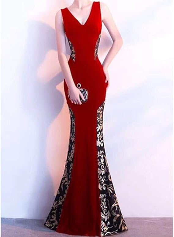 Amazon ボラ キキ Bole Kk パーティードレス 結婚式 ワンピース レディース フォーマル お呼ばれ 二次会 Vネック イブニング タイト キャバドレスマーメイド ロングドレス パーティードレス 通販