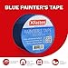 XFasten Professional Blue Painters Tape 2.5-Inches x 60-Yards (Single Pack) Blue Painters Masking Tape Bulk - Sharp Edge Line Technology, Produces Sharp Lines | Residue-Free Wall Trim Tape