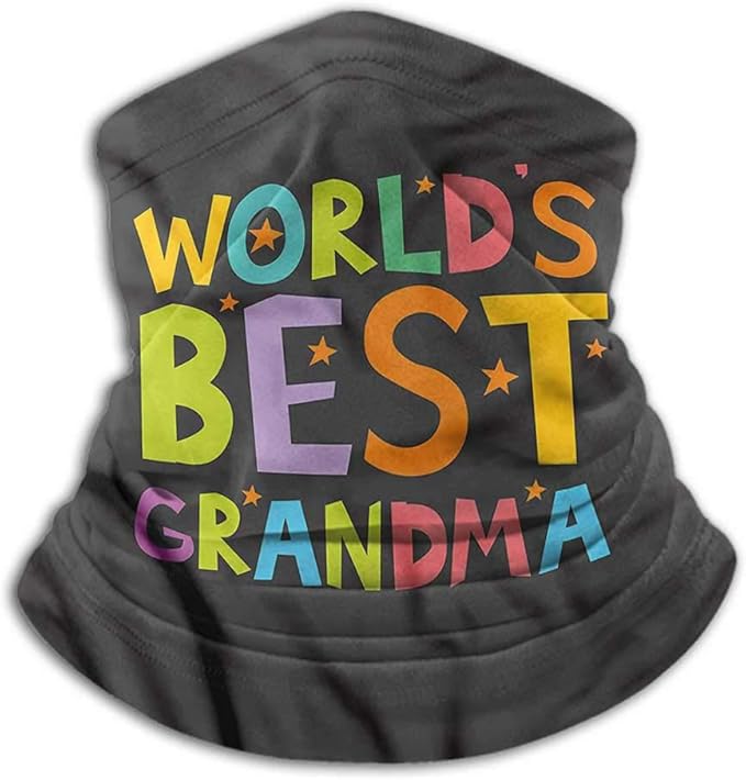 Face Scarf Mask Women Grandma Creative Personality Custom Scarf Colorful Letters Stars 10 x 12 
