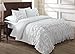 Chezmoi Collection Ella 2-Piece Waterfall Ruffle Comforter Set (Twin, White)