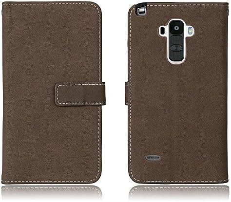 LG G Stylo Case, Arukas Premium PU Leather Wallet Case [Kickstand Feature] With Magnetic Flip, ID &amp; Credit Card &amp; Cash Slot PC Bumper Cover Case For LG G4 Stylus /LG LS770 / LG G Stylo (brown)