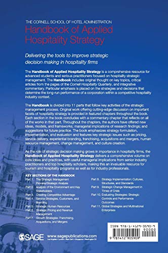 The Cornell School of Hotel Administration Handbook of Applied Hospitality Strategy