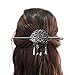 Frcolor Hair Clip with Stick, Vintage Carved Hair Fork Hair Slider Thru Hair Barrette Clip with Stick