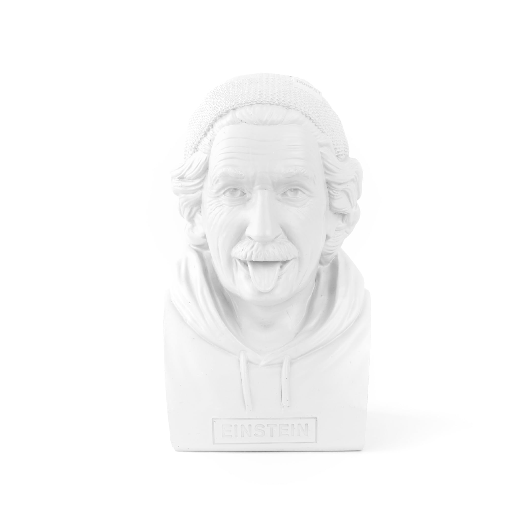 Money Box Einstein Money Box Bust Made of Resin, 14.5 cm, White