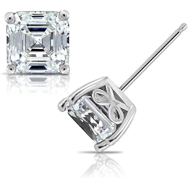 thumbnail image 2 of TRENDYSAVERS Hypoallergenic CZ Square Stud Earrings - Surgical Steel, Nickel-Free 2 of 5