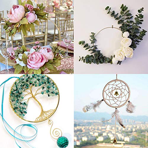 ManYee Dream Catcher Metal Rings 10Pcs 6 inch Metal Ring Hoops Macrame Rings for Dreamcatchers Crafts and Wedding Decor Gold
