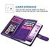 ULAK Galaxy S5 Case, Samsung S5 Wallet Case, Fashion PU Leather Magnet Wallet Flip Case Cover with Built-in Credit Card/ID Card Slots for Samsung Galaxy S5 SV Galaxy S V i9600- Purple