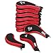 10L0L Golf Head Covers,Neoprene Zippered Golf Club Head Iron Covers - Set of 10 (Black and red)
