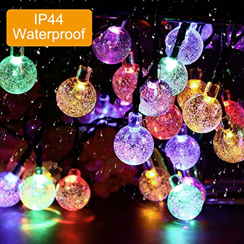 Solarlampen für Außen,Anmossi Solar Lichterkette Aussen,11M 60 LEDs Lichterkette,Bunt,8 Modi,Wasserdicht Außen Kugeln Lichterkette für Balkon,Garten,Bäume,Hochzeiten,Partys,Terrasse