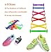 Joyshare No Tie Shoelaces for Kids and Adults, Waterproof Silicon Flat Elastic Athletic Running Shoe Laces with Multicolor for Sneaker Boots Board Shoes and Casual Shoes (White+White, 36pcs)