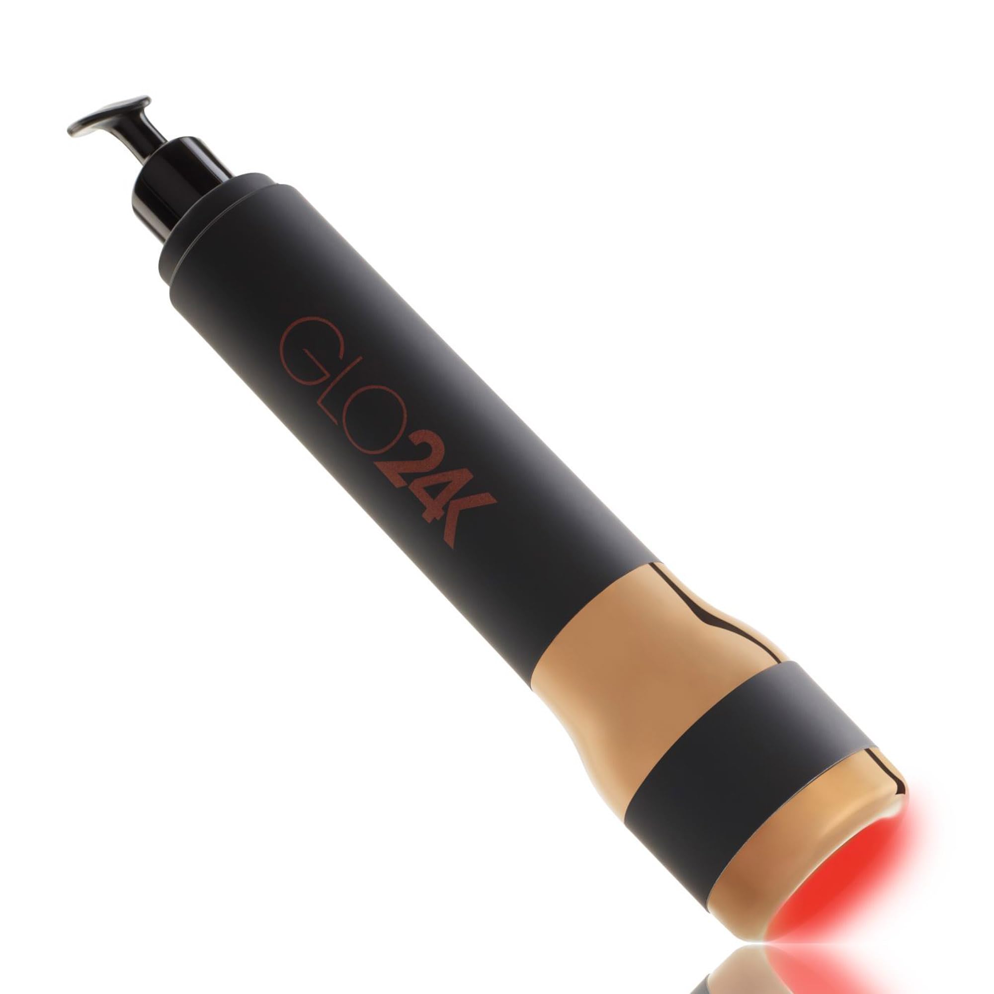 The Rejuvenator by GLO24K – An All-In-One Beauty System with Red LED Light Beauty Wand and Activating Lifting Collagen Boosting Serum for a Radiant, Glowing Skin