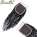 Amella Hair Brazilian Curly Virgin Hair Weave 3 Bundles with 4X4 Lace Closure 8A Brazilian Kinky Curly Hair Weave Bundles Natural Color(12 14 16+10Free Part Closure)