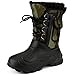 Men's Waterproof Rain Boot Mid Calf Winter Snow Warm Boots Garden Fishing Outdoor Shoes
