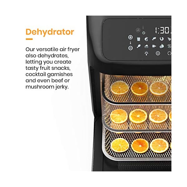Pro Breeze 5-in-1 12L Air Fryer Oven 1800W with Rotisserie, Dehydrator, Digital Display, Timer, 12 Pre-Set Modes and…