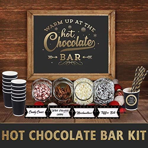 Scorching Chocolate Bar Package -Signal Labels Cup Tags – Decorations for Christmas Get together New Yr’s Eve Children Birthday