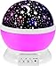 Rotating Night Light,Ferryone Romantic Sky Moon & Cosmos Cover Projector Night Lighting for Children Adults Bedroom, Mood/Decorative Light, Baby Nursery Light, Living Room Gift (Pink)