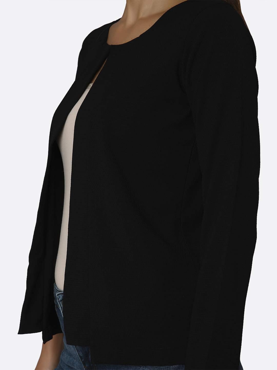 smarty pants women's poly cotton black jacket