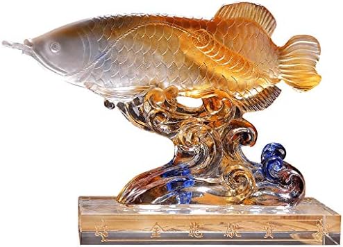風水基本アイテム 大型風水富アロワナ ゴールデンドラゴン魚 ラッキー魚の像置物 風水装飾 風水インテリア 最高の贈り物のためのビジネスオープニング スーパーセール期間限定 オフィスリビングルームの装飾