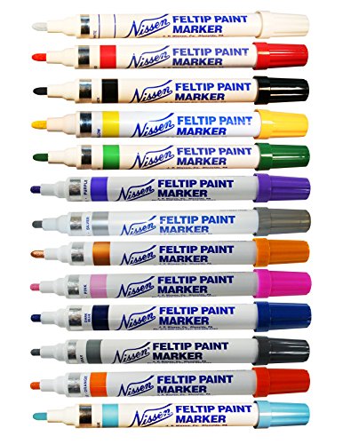 Nissen FPYEM Standard Feltip Paint Marker, Yellow - Thumbnail 3