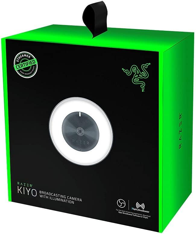 Razer Kiyo 1080p 30 FPS/720 p 60 FPS Streaming Webcam with Adjustable Brightness Ring Light, Built-in Microphone and Advanced Autofocus: Computers & Accessories