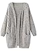 Futurino Women's Cable Knitted Boyfriend Pocket Open Front Cardigan, one size, Heathered