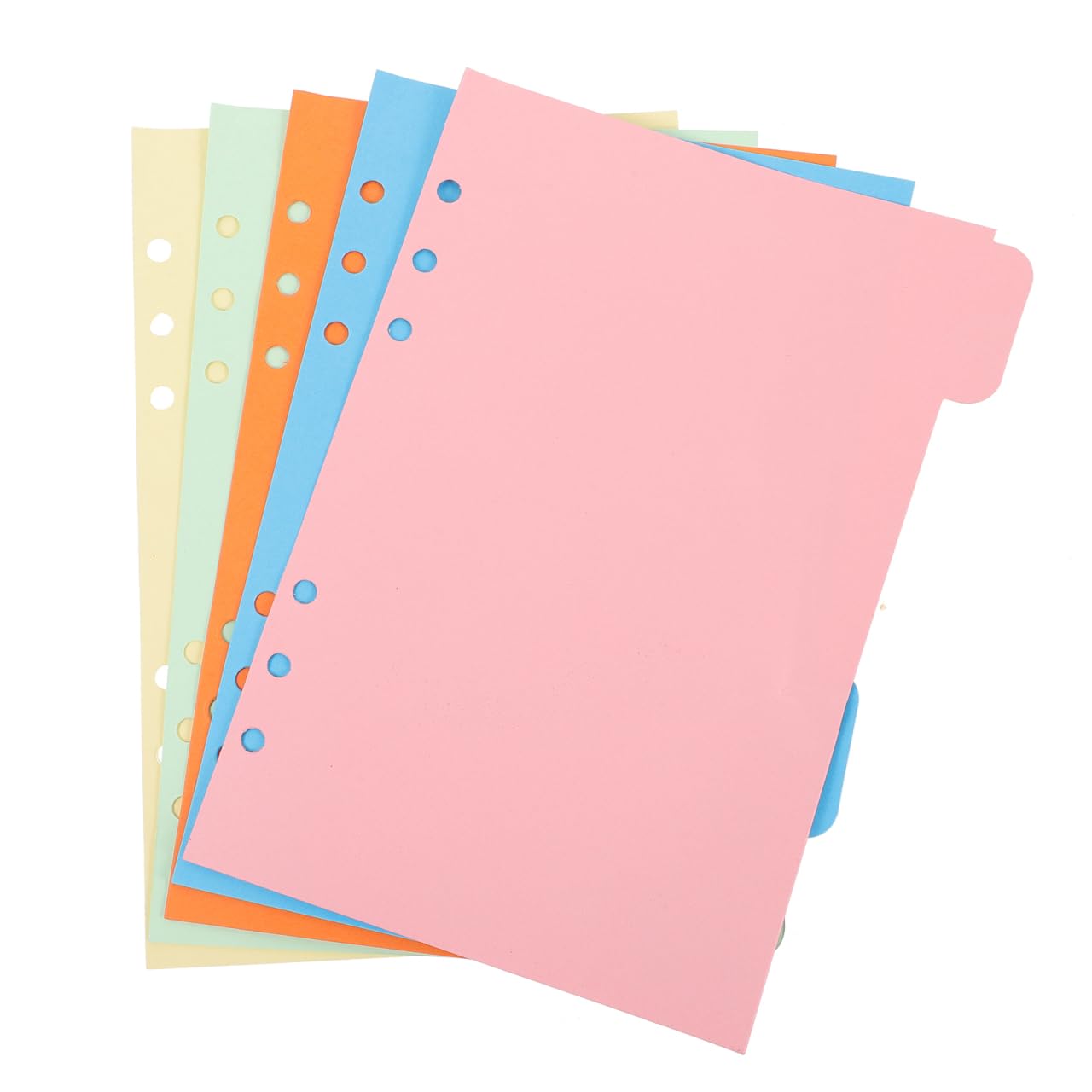 1 Set 5 Insertable Multicolor Tabs Tab Dividers File Divider Paper Tabs for Binders Mini Binder Pockets A5 Binder 6 Ring Tag Soccer Party Decorations Division Algorithm Notebook