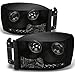 AKKON - For Dodge Ram Pickup Truck Black Smoke Dual Halo Ring LED Projector Headlights Left + Right Replacement