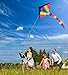 Kids Large Rainbow Delta Kite - the Best Outdoor Toys for Summer Beach Fun, Durable Easy Flyer Comes with Kite Reel Rods and Happy Family Time