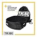 Nylon Weight Lifting Belt for Men and Women + BONUS Drawstring Bag, Black Neoprene with Adjustable Velcro, for Weightlifting, Power Lifting, Crossfit and Lower Back Support