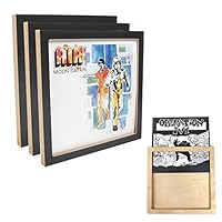 Line Phono: Premium Vinyl Record Frame (Three Pack, Wooden, Black Finish)