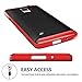Galaxy S5 Case, Coolden® Ultra Exact Fit Defender Shield Soft Interior Galaxy S5 Hard Case Non-slip Grip Cover Slim Rugged Flexible Armor for Galaxy S5 - Red
