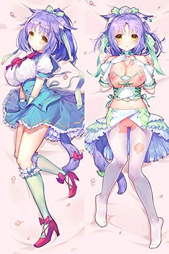 Home Goodnight Nekopara Cinnamon 150cm x 50cm(59in x 19.6in) Peach Skin Pillowcases
