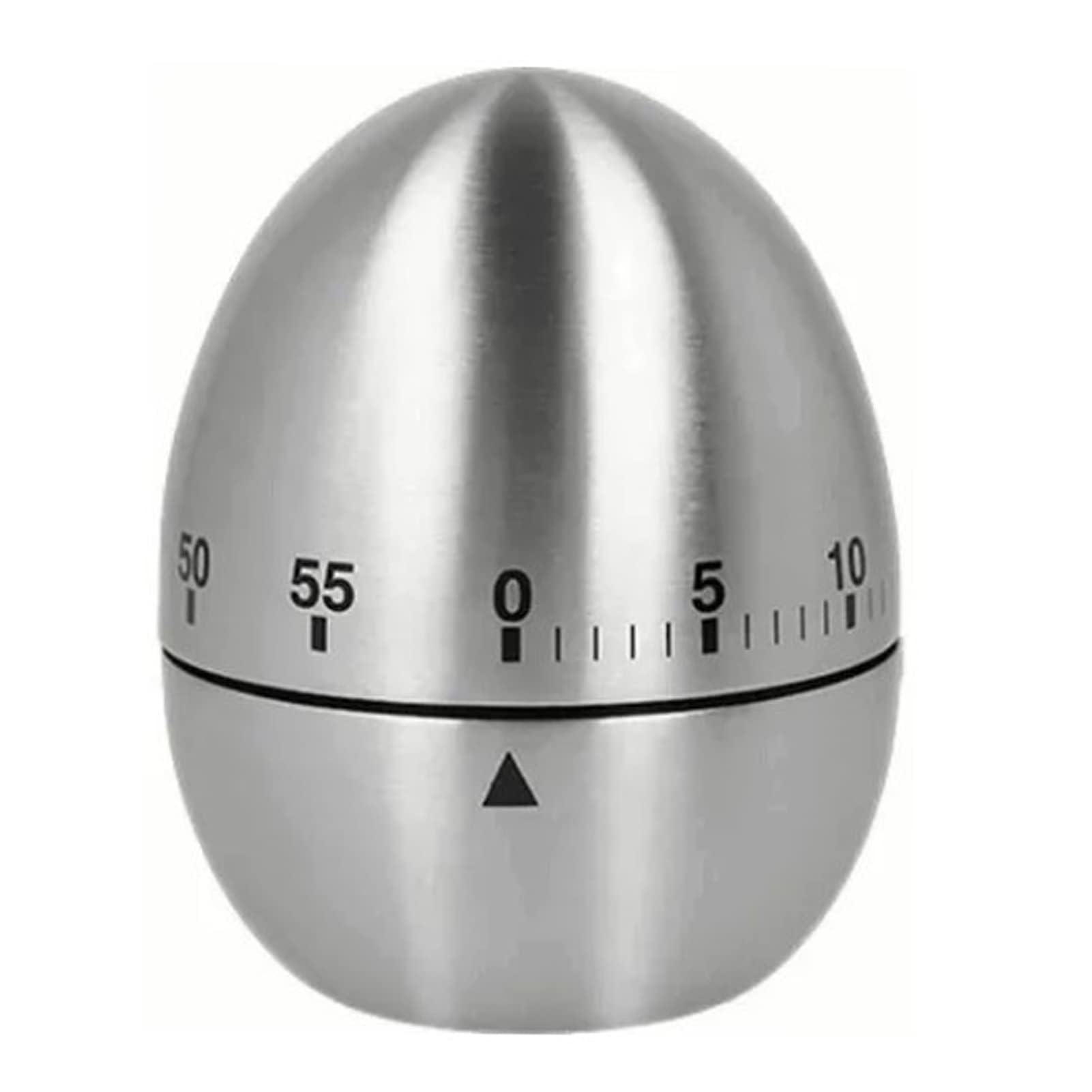 Kitchen Timer Manual, Egg Shaped Timer Stainless Steel Mechanical Rotating Alarm Cooking Baking Countdown Alarm 60 Minutes Count Down Timer for Cooking Learning