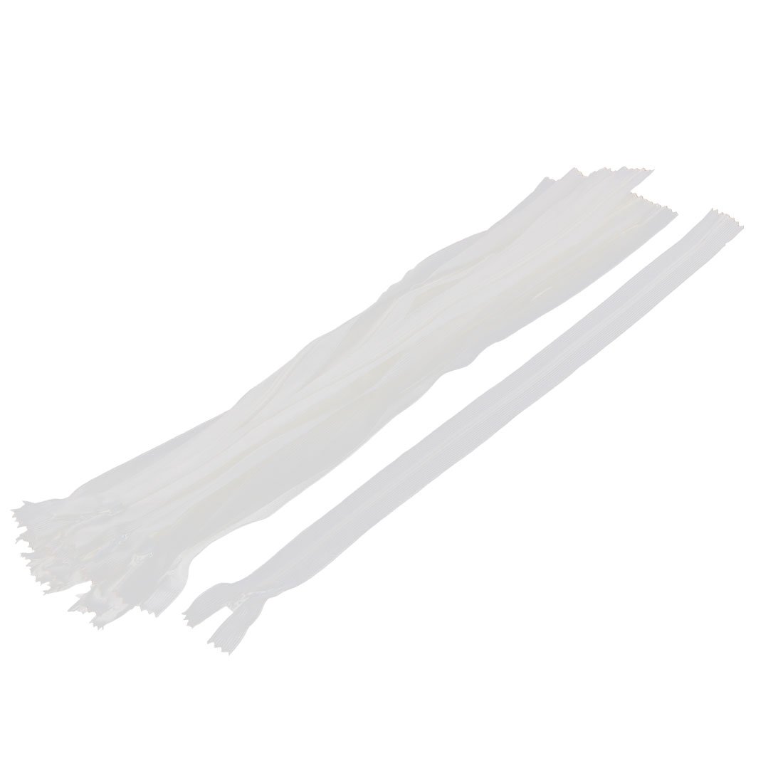 sourcingmap Nylon Invisible Zips Zipper Fastener 14 Inch 20 Pcs White