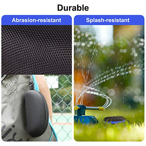 Sunglasses Case,(3 Pack) JACNITAD Portable Travel Zipper Eyeglasses Case Hook(2Blue1Black)