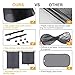 SHEEFLY Car Window Shades,2 Pack Side Window Shade for Car,Breathable Foldable Retractable Mesh Car Sun Shade Protects Baby,Kids,Pets from Sun Glare and UV Rays(BLACK)