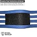 Steel Sweat Wrist Wraps - Best for Weight Lifting, Powerlifting, Gym and Crossfit Training - Heavy Duty Support - Blue/White Stripes 18
