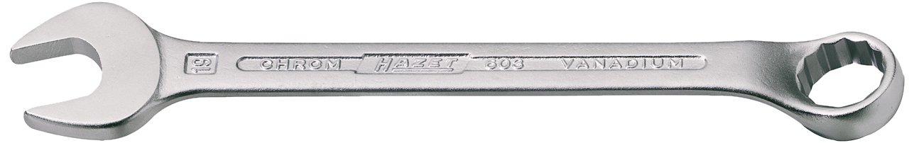 HAZET 603-21 240 mm 12-Point Profile Combination Wrench - Chrome-Plated