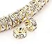 BRCbeads 8mm Gold Plated Crystal Rondelle Spacer Beads 100pcs per Bag for jewelery Making(#001 Clear Crystal) primary