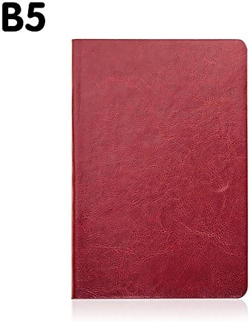 Jia Hu B5 Leather Tree Ruled Notebook Journal Notepad Diary Travel 96Sheets/192Pages Wine Red