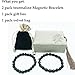 Black Tourmaline Crystal Bracelet for Women and Men Emf Protection Negative Ion Balance Energy Bracelet Set 