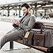 BLUBOON Canvas Duffel Bag Weekender Overnight Bag for Men and Women Oversized Travel Carry on Tote Bag with Shoe Compartment (Grey)